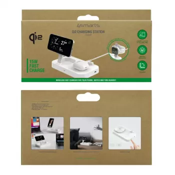 Carregador sem fios 4smarts Qi2 Universal branco carregador rápido interior AC 12V