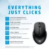 HP 430 Rato sem fios multidispositivo, ambidestro, ótico, RF Wireless + Bluetooth, 1200 DPI, Preto