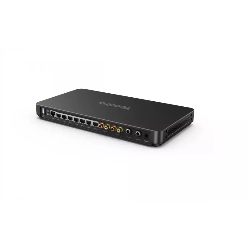 Yealink AVHub 1306011 hub de áudio/vídeo, ligação de altifalantes 6,3 mm / RCA, entrada e saída de linha 6,3 mm, preto