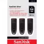 WESTERN DIGITAL Sandisk Cruzer Ultra - Pen USB 64GB - USB 3.0 - Preto - pack de 3