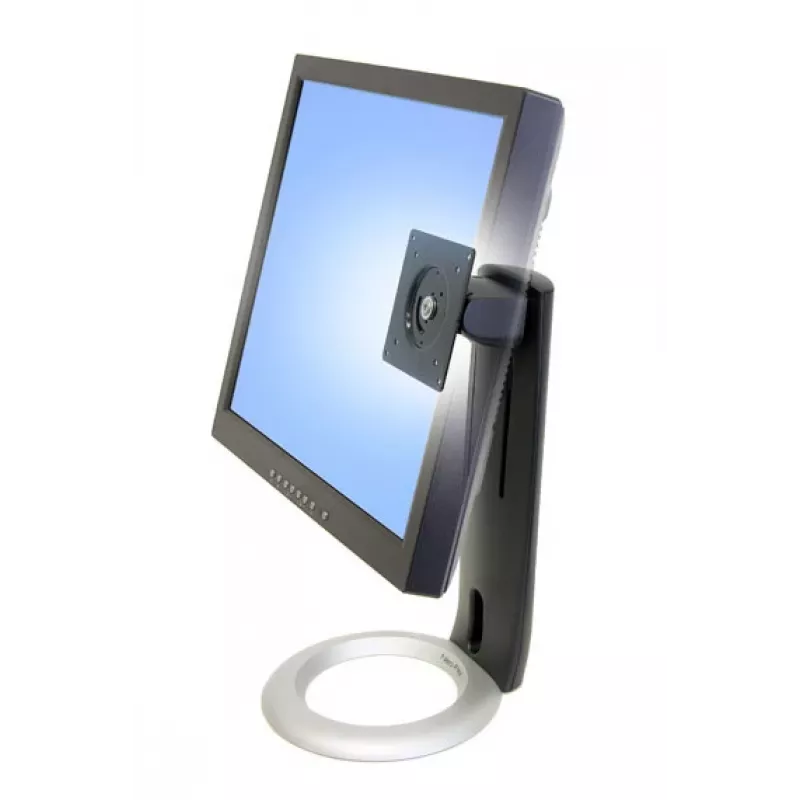 Suporte elevatório para monitor LCD Ergotron Neo-Flex 33-310-060, até 24 polegadas, máx. 7,2 kg, ajuste de altura de 13 cm, inclinação de -30 a 30 graus, VESA 75x75/100x100, preto/prateado