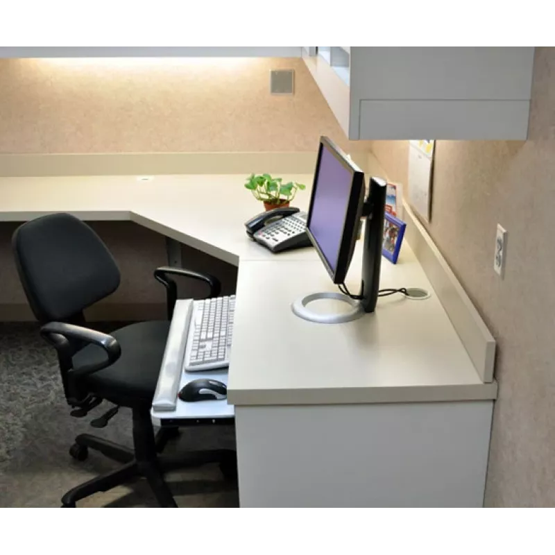 Suporte elevatório para monitor LCD Ergotron Neo-Flex 33-310-060, até 24 polegadas, máx. 7,2 kg, ajuste de altura de 13 cm, inclinação de -30 a 30 graus, VESA 75x75/100x100, preto/prateado