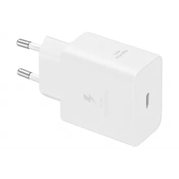 Carregador Samsung EP-T4511 Universal 45 W USB‑C branco, Super Fast Charging 2.0, PD 3.0, cabo de 1,8 m