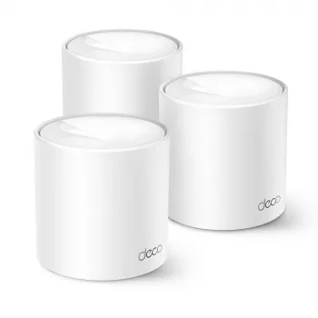 Sistema Mesh Wi-Fi 6 TP-Link AX1500 Whole Home, pack de 3, Branco, Interno, Sistema Mesh, Alimentação, Banda dupla (2,4 GHz / 5 GHz), Wi-Fi 6 (802.11ax)