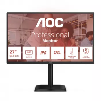 Monitor de computador AOC E4 Q27E4U 68,6 cm (27 polegadas) 2560 x 1440 Quad HD LED Preto