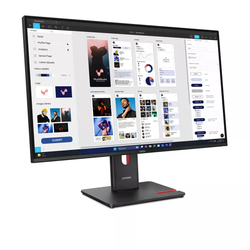 Monitor Lenovo ThinkVision T32UD-40 31,5 polegadas 4K Ultra HD LCD 3840 x 2160 píxeis