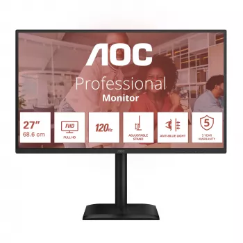 Monitor de computador AOC 27E4CV 68,6 cm (27 polegadas) 1920 x 1080 píxeis Full HD LED Preto
