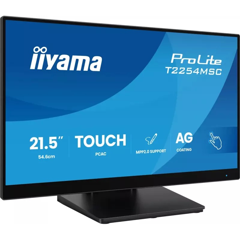 Monitor de computador iiyama T2254MSC-B2AG 54,6 cm (21,5 polegadas) 1920 x 1080 píxeis Full HD LED Touchscreen Preto