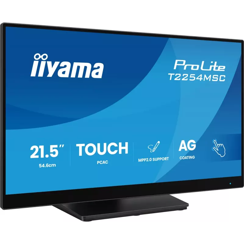 Monitor de computador iiyama T2254MSC-B2AG 54,6 cm (21,5 polegadas) 1920 x 1080 píxeis Full HD LED Touchscreen Preto