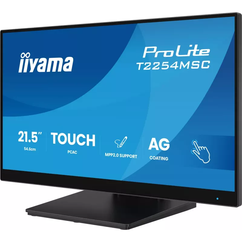 Monitor de computador iiyama T2254MSC-B2AG 54,6 cm (21,5 polegadas) 1920 x 1080 píxeis Full HD LED Touchscreen Preto