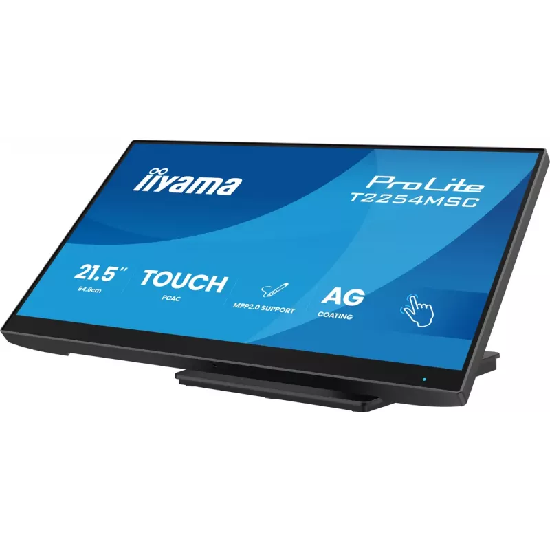Monitor de computador iiyama T2254MSC-B2AG 54,6 cm (21,5 polegadas) 1920 x 1080 píxeis Full HD LED Touchscreen Preto
