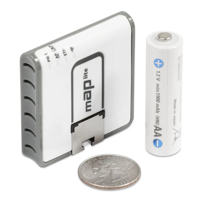 MIKROTIK Map Lite com CPU 650 MHz, 64 MB RAM, 1x LAN, Dual integrado