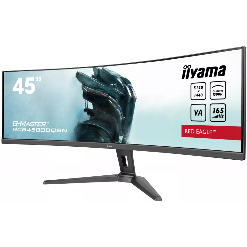 Monitor de computador iiyama G-MASTER RED EAGLE CURVED 113 cm (44,5 polegadas) 5120 x 1440 píxeis Dual QHD LED Preto