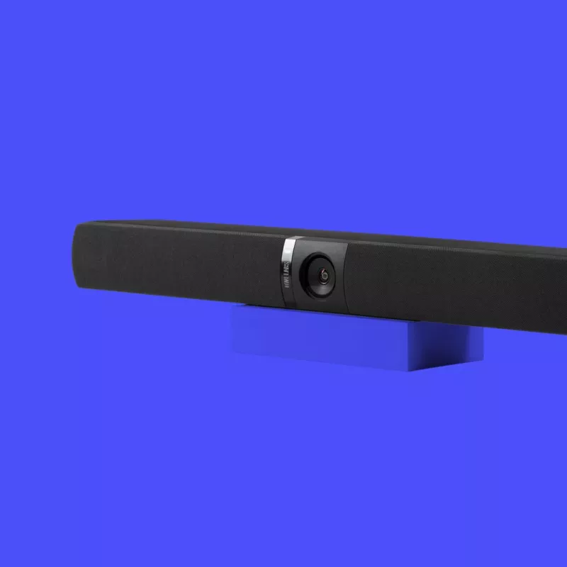 Dispositivo de videoconferência Owl Labs Owl Bar — barra de videoconferência 4K com Active Speaker Focus (complete com Meeting Owl 3 ou Pro para cobertura de 360 graus e comutação automática de câmara)