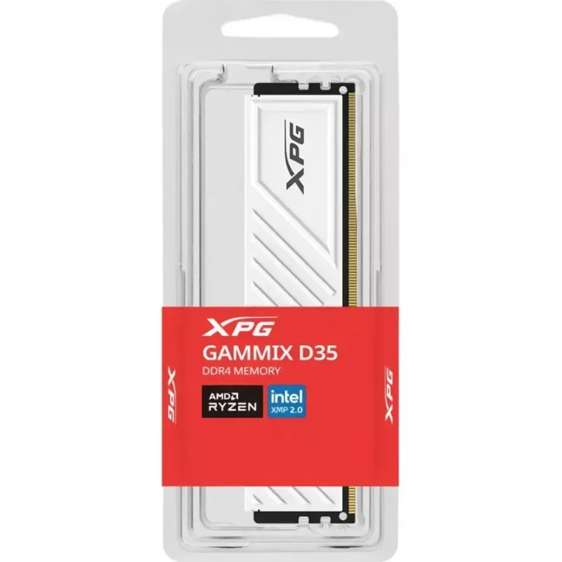 DIMM 32 GB DDR4-3200, memória branca, AX4U320032G16A-SWHD35, XPG GAMMIX D35, INTEL XMP