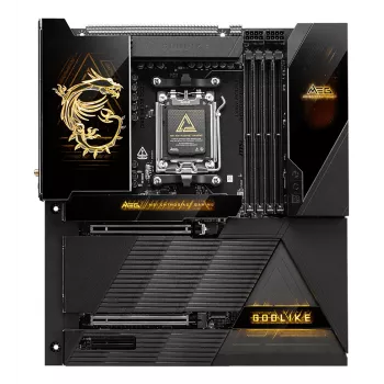 Motherboard MSI MEG X870E GODLIKE — Chipset X870E, Socket AM5, ATX, Suporte DDR5