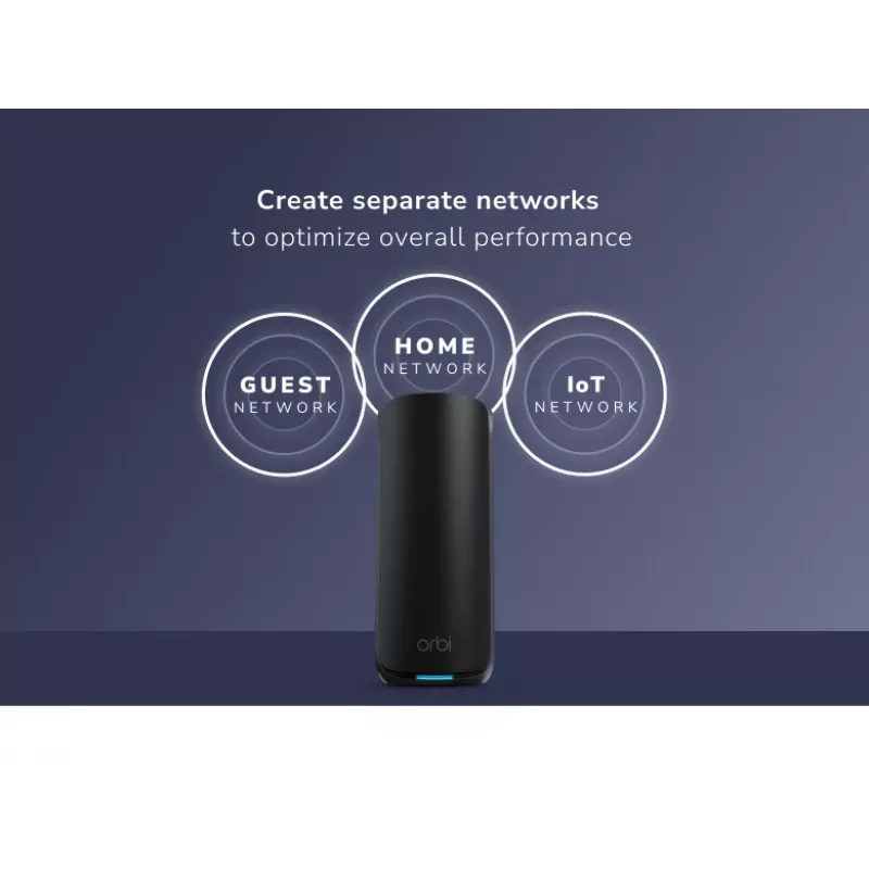 NETGEAR Orbi 870 Tri-Band (2,4 GHz / 5 GHz / 6 GHz) Wi-Fi 7 preto 4 antenas internas