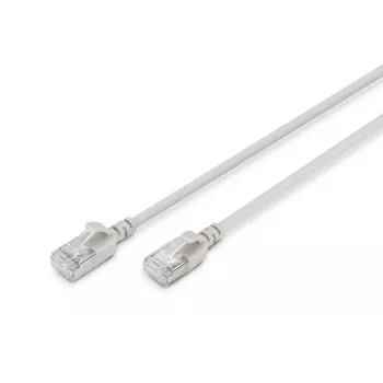 Cabo de rede fino DIGITUS - CAT6A - F-FTP - 1m - cinzento
