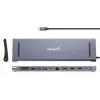 Dock/Hub Manhattan USB-C 10 portas 4K 60Hz Power Delivery