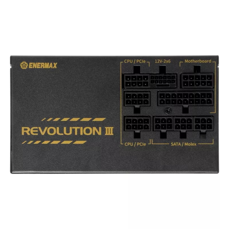 ENERMAX Revolution III ERV850G-AHG-MAC fonte de alimentação 850 W, 80 PLUS Gold, totalmente modular, ATX, preta