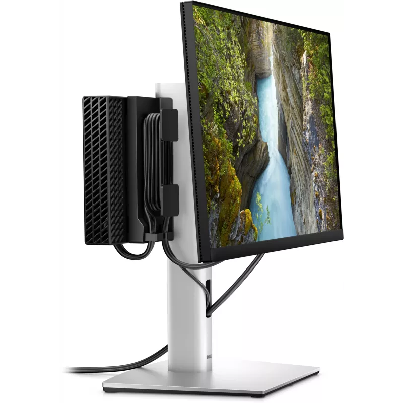 Suporte All-in-One DELL Pro Micro - MFS22, 5,8 kg, 48,3 cm (19 polegadas), 68,6 cm (27 polegadas), 100 x 100 mm, altura ajustável, prateado, preto