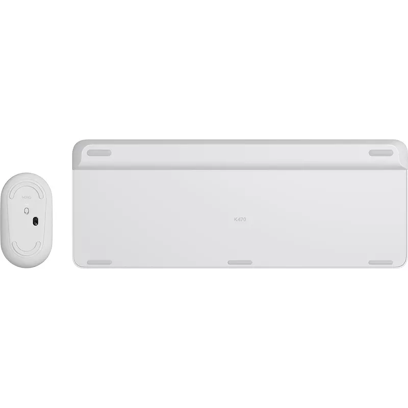 Conjunto de teclado e rato sem fios fino LOGITECH Mk470 - branco sujo - Qwerty US/internacional