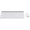 Conjunto de teclado e rato sem fios fino LOGITECH Mk470 - branco sujo - Qwerty US/internacional