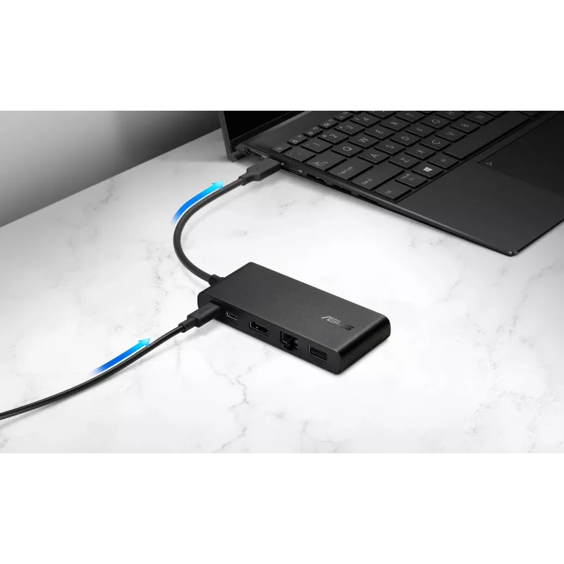 Dock ASUS Dual 4K USB-C DC201 com fios USB 3.2 Gen 2 (3.1 Gen 2) Type-C preto