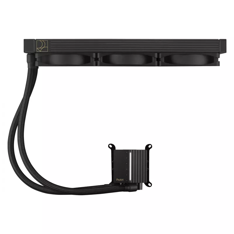 Kit de refrigeração líquida ASUS ProArt LC 360 preto — 3 ventoinhas de 120 mm 800–2200 rpm, radiador 360 mm, base de cobre, tubos de 40 cm