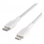 Cabo Lightning para USB-C BELKIN entrançado 1m branco