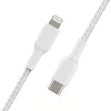 Cabo Lightning para USB-C BELKIN entrançado 1m branco