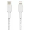 Cabo Lightning para USB-C BELKIN entrançado 1m branco
