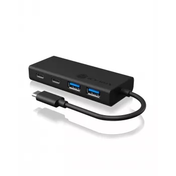 ICY BOX IB-HUB1426-CPD USB 3.2 Gen 1 (3.1 Gen 1) Type-C 5000 Mbit/s preto