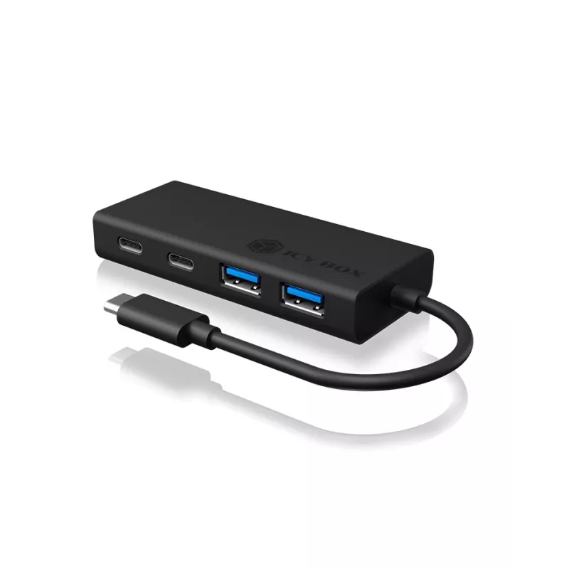 ICY BOX IB-HUB1426-CPD USB 3.2 Gen 1 (3.1 Gen 1) Type-C 5000 Mbit/s preto