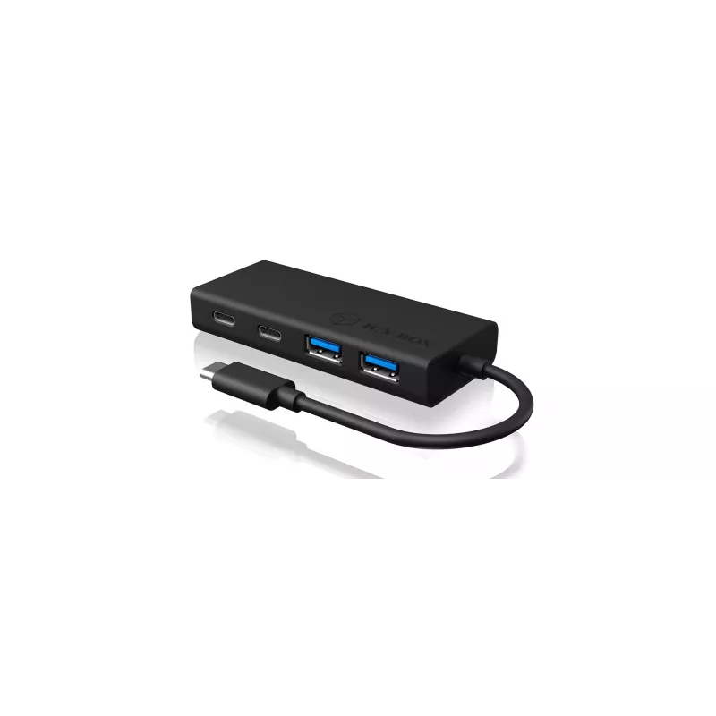 ICY BOX IB-HUB1426-CPD USB 3.2 Gen 1 (3.1 Gen 1) Type-C 5000 Mbit/s preto