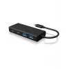 ICY BOX IB-HUB1426-CPD USB 3.2 Gen 1 (3.1 Gen 1) Type-C 5000 Mbit/s preto