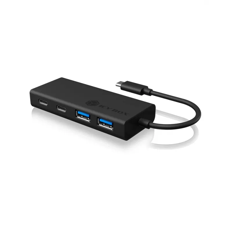 ICY BOX IB-HUB1426-CPD USB 3.2 Gen 1 (3.1 Gen 1) Type-C 5000 Mbit/s preto