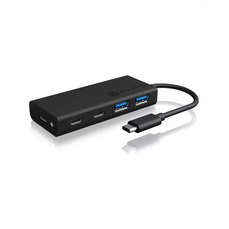 ICY BOX IB-HUB1426-CPD USB 3.2 Gen 1 (3.1 Gen 1) Type-C 5000 Mbit/s preto