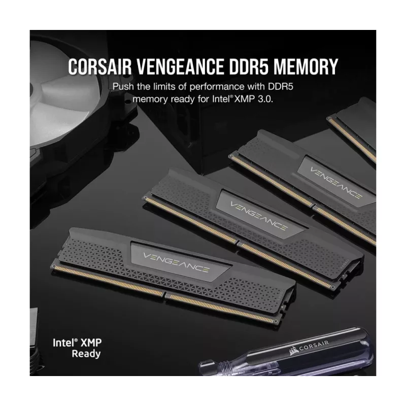 Memória CORSAIR 64GB - DDR5 (2x32GB) DRAM 5600MT/s CL40 Memory Kit - Black Vengeance