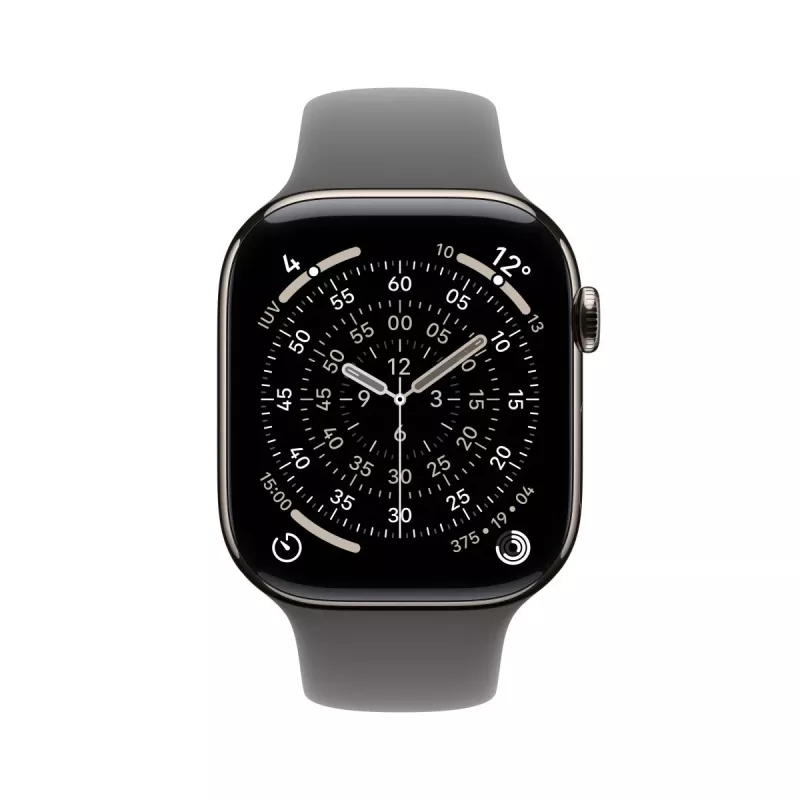 APPLE Watch Series 11 GPS + Cellular 42mm caixa de titânio natural com bracelete desportiva Stone Grey S/M