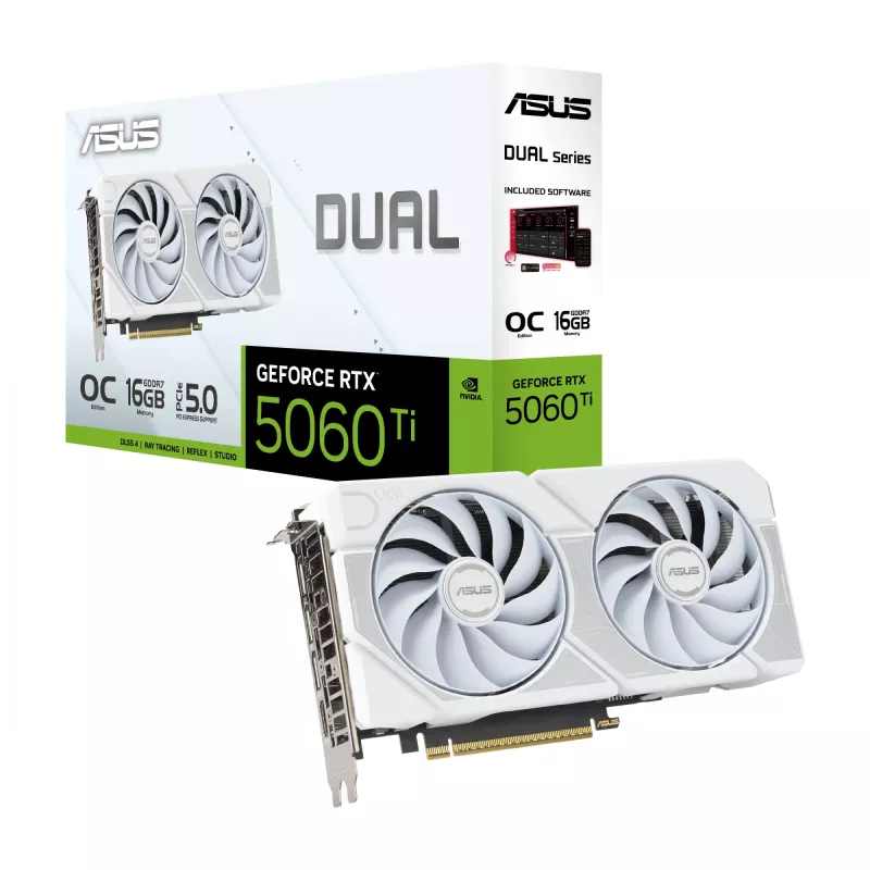 ASUS Dual -RTX5060TI-O16G-WHITE NVIDIA GeForce RTX 5060 Ti 16 GB GDDR7