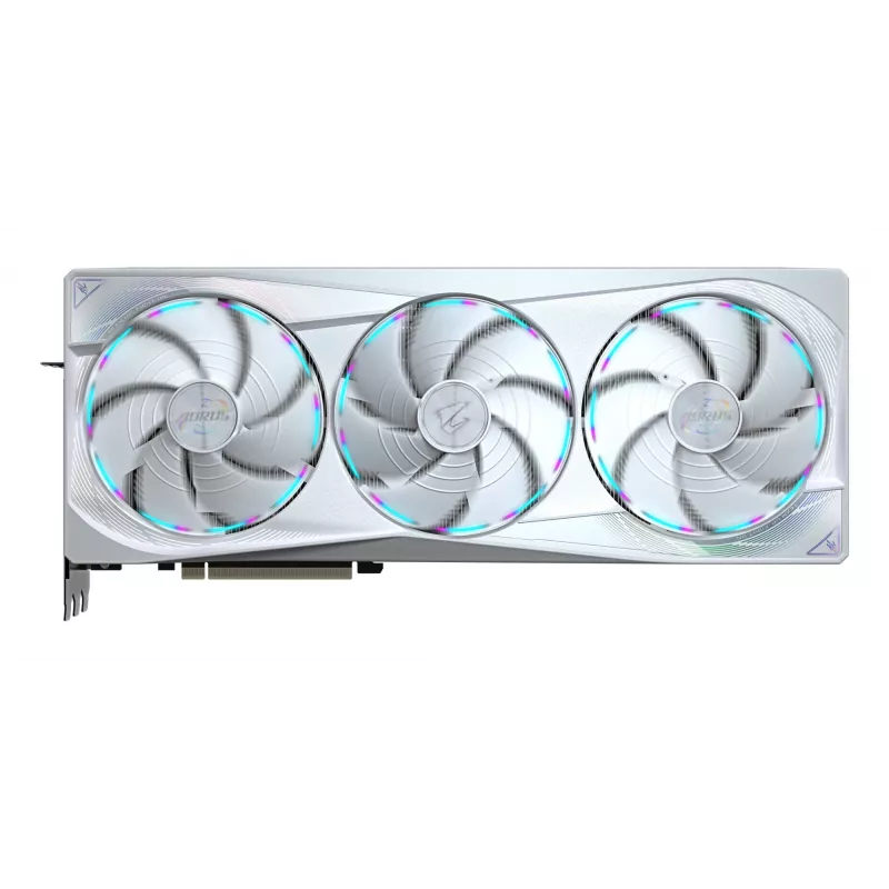 Placa gráfica GIGABYTE AORUS GeForce RTX 5080 MASTER ICE 16G — 16GB GDDR7, 256-Bit, PCIe 5.0, 2805 MHz