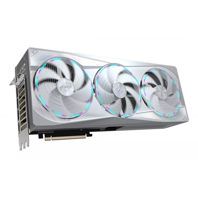Placa gráfica GIGABYTE AORUS GeForce RTX 5080 MASTER ICE 16G — 16GB GDDR7, 256-Bit, PCIe 5.0, 2805 MHz