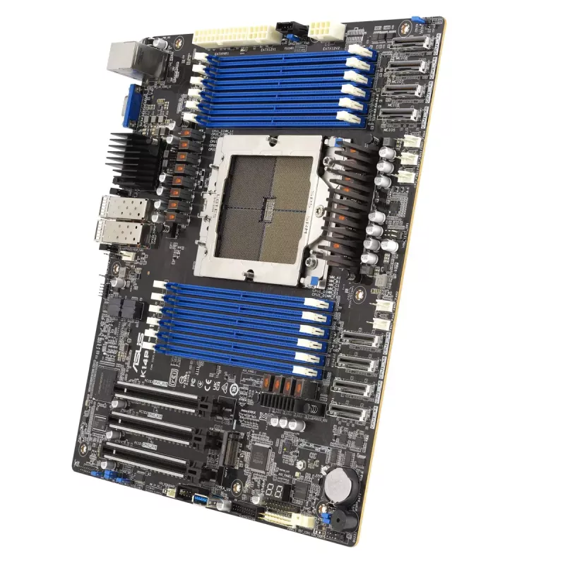 Placa-mãe para servidor ASUS K14PA-U12/ASMB11 Socket SP5 SSI CEB, AMD EPYC 9004, 12× slots DDR5, 3 TB, 25GbE, 3× PCIe Gen5 x16, 1× M.2