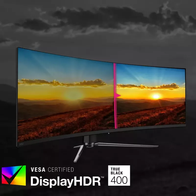 Monitor de computador MSI MPG 491CQPDE QD-OLED 124,5 cm (49 polegadas) 5120 x 1440 píxeis DQHD preto