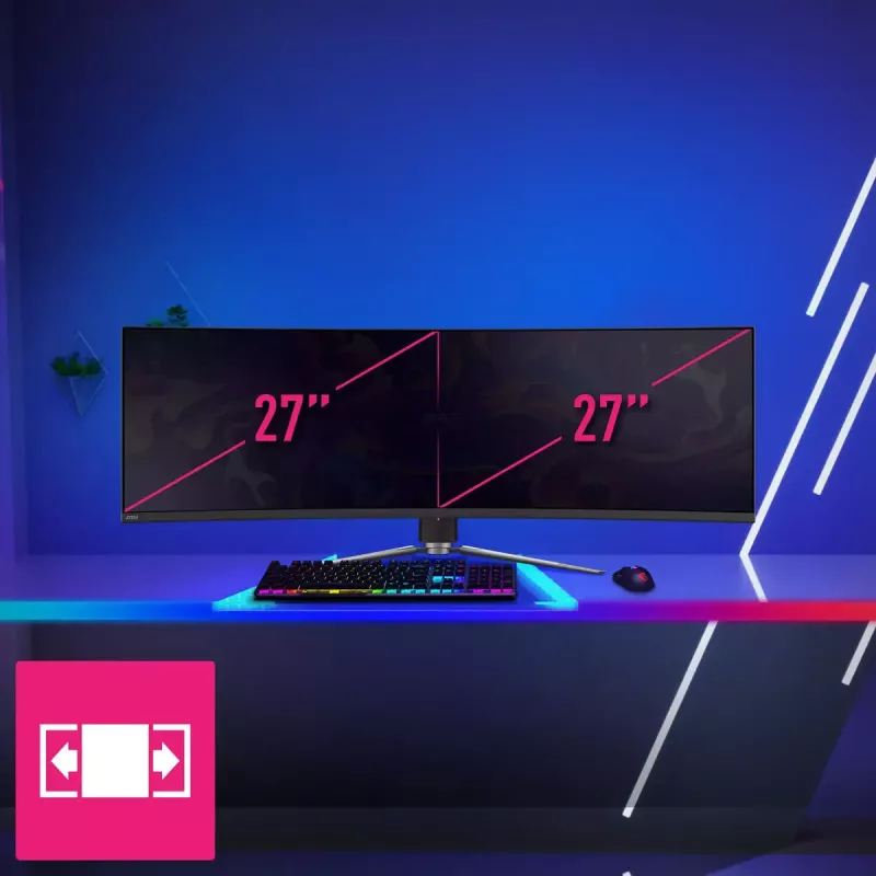 Monitor de computador MSI MPG 491CQPDE QD-OLED 124,5 cm (49 polegadas) 5120 x 1440 píxeis DQHD preto