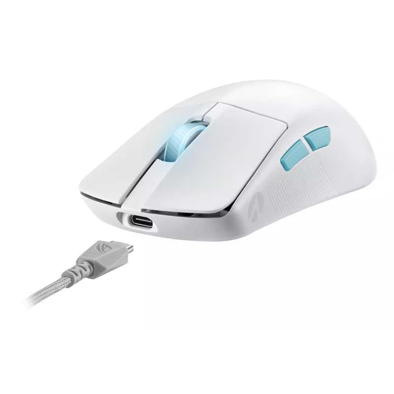 Rato ASUS ROG Harpe Ace Aim Lab Edition Gaming Ambidextro RF Wireless + Bluetooth + USB Type-C Opto-mecânico 36000 DPI