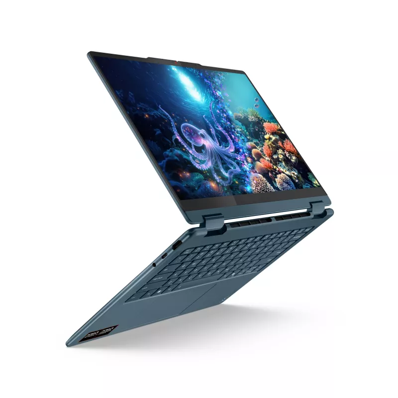 Lenovo Yoga 7 2-in-1 14AKP10 Copilot+ PC AMD Ryzen™ AI 5 340 Híbrido (2-in-1) 35,6 cm (14 polegadas) Ecrã tátil WUXGA 16 GB LPDDR5x-SDRAM 512 GB SSD Wi-Fi 7 (802.11be) Windows 11 Home Alemão Teal
