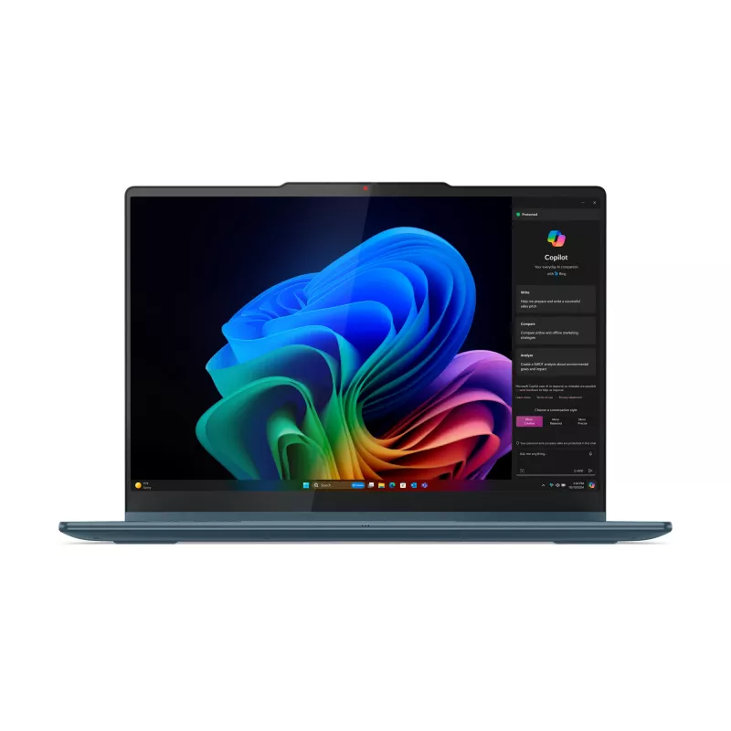 Lenovo Yoga 7 2-in-1 14AKP10 Copilot+ PC AMD Ryzen™ AI 5 340 Híbrido (2-in-1) 35,6 cm (14 polegadas) Ecrã tátil WUXGA 16 GB LPDDR5x-SDRAM 512 GB SSD Wi-Fi 7 (802.11be) Windows 11 Home Alemão Teal