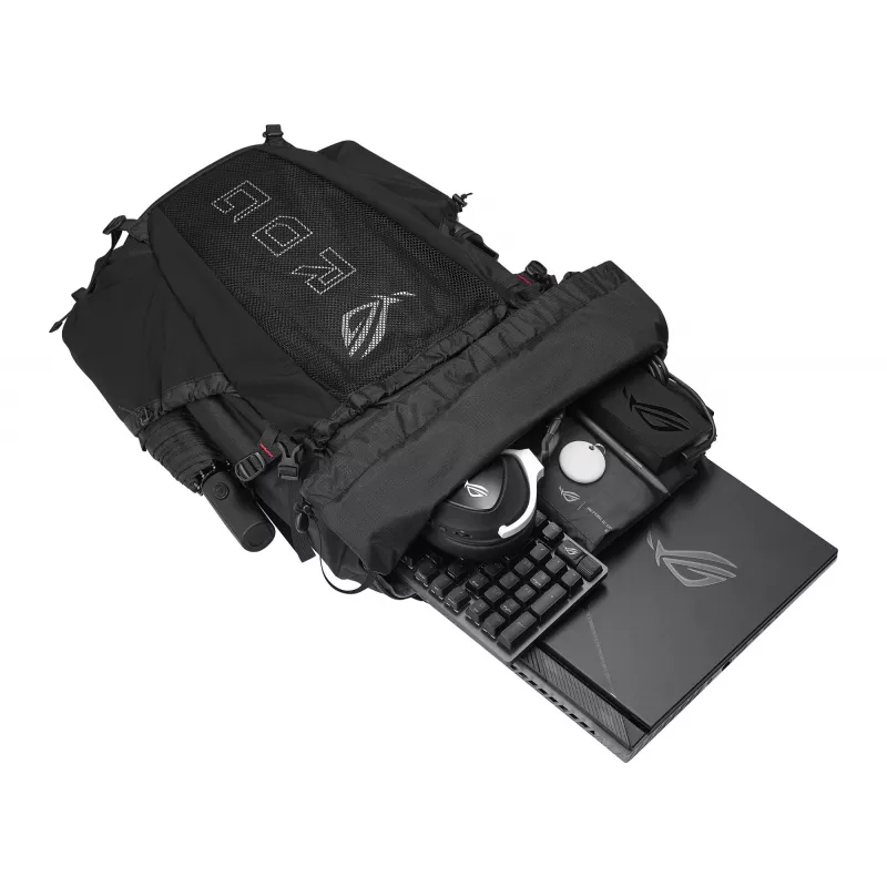 Mochila de gaming ASUS ROG Archer ErgoAir preta EVA (Etileno-acetato de vinilo), Lycra, Nylon